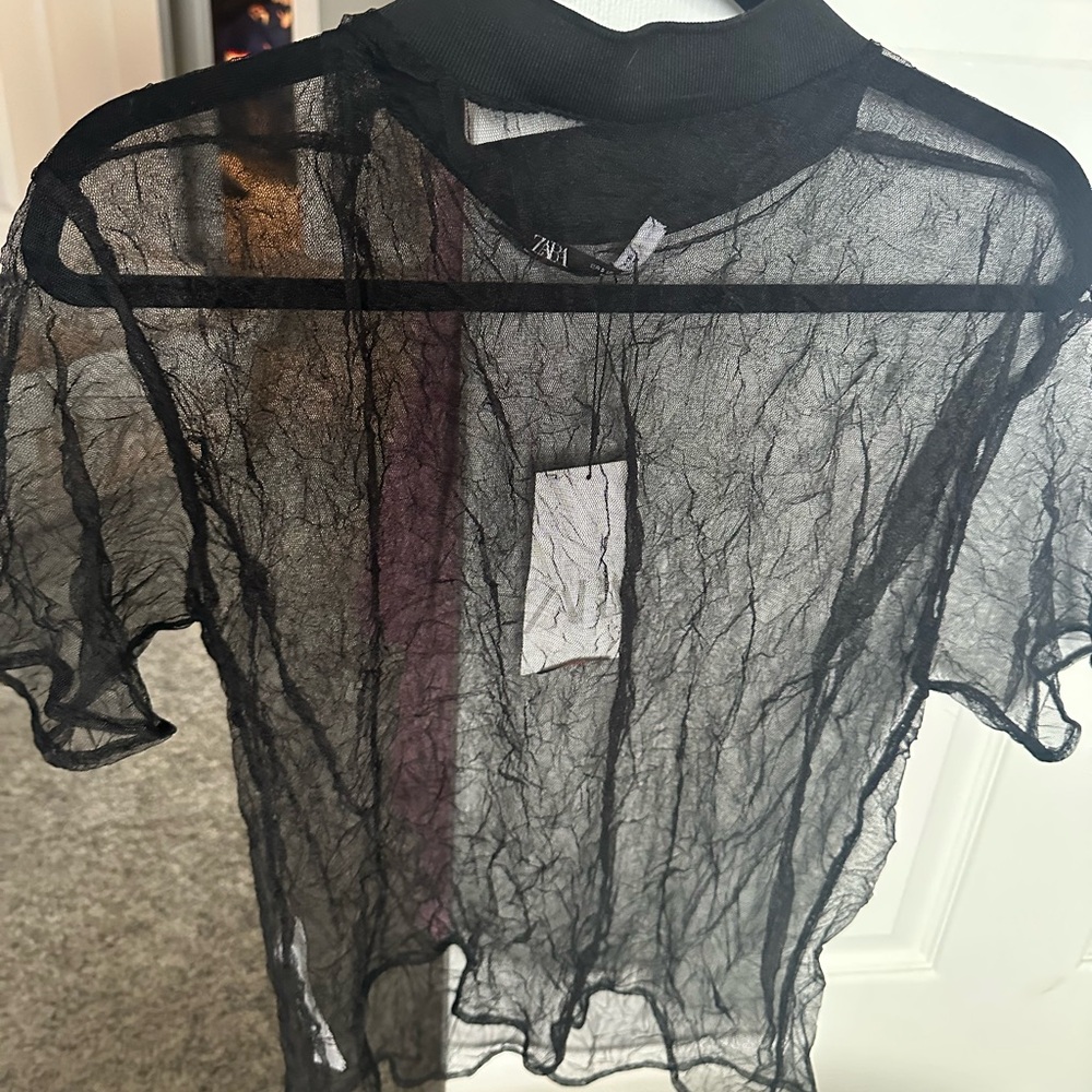 Zara mesh shirt with tags